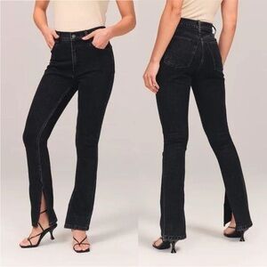 Abercrombie & Fitch Curve Love The Skinny High Rise Black Slit